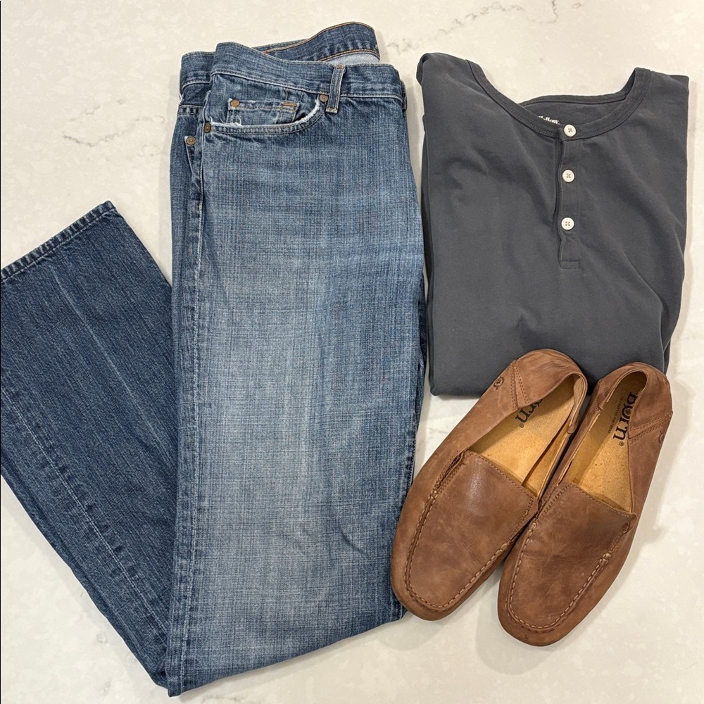 7 For All Mankind Blue Bootcut Jeans